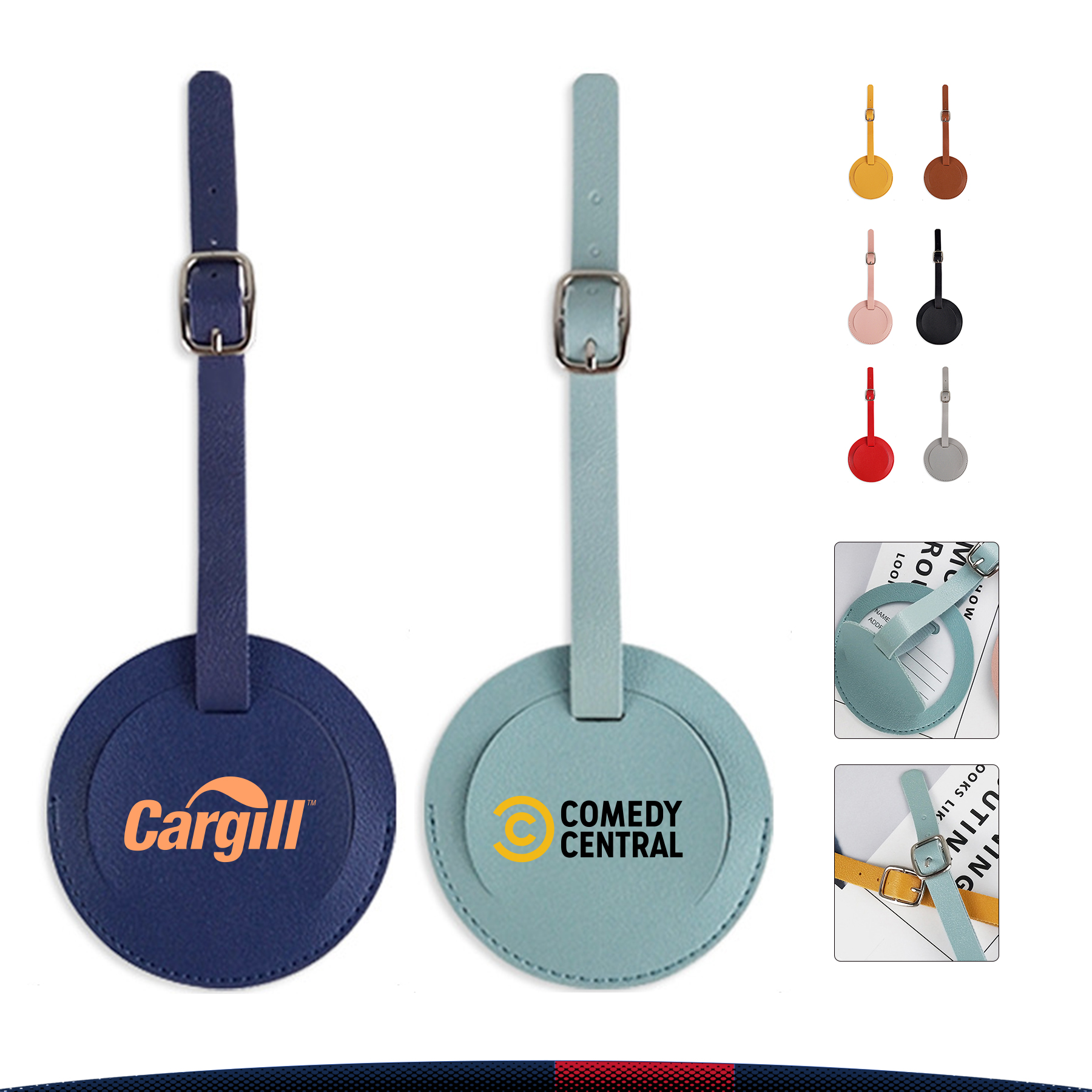 Round PU Luggage Tag 7