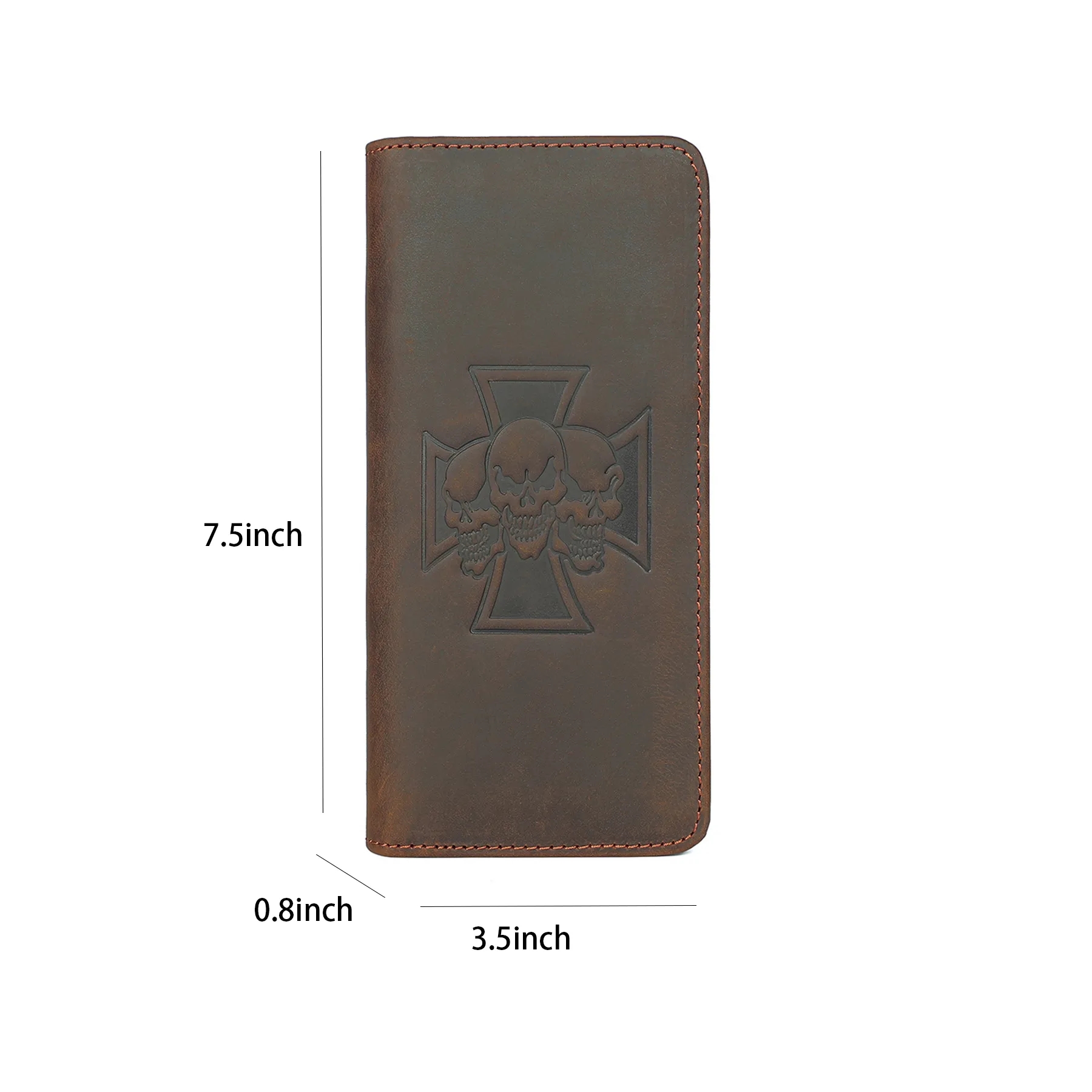 Leather Long Wallet for Checkbook Credit Cards 5