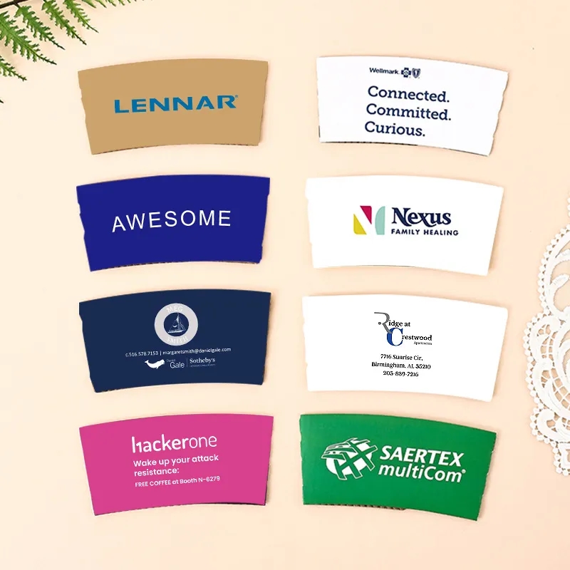 Full Color Double-Layer Craft Paper Coffee Cup Sleeve" 5