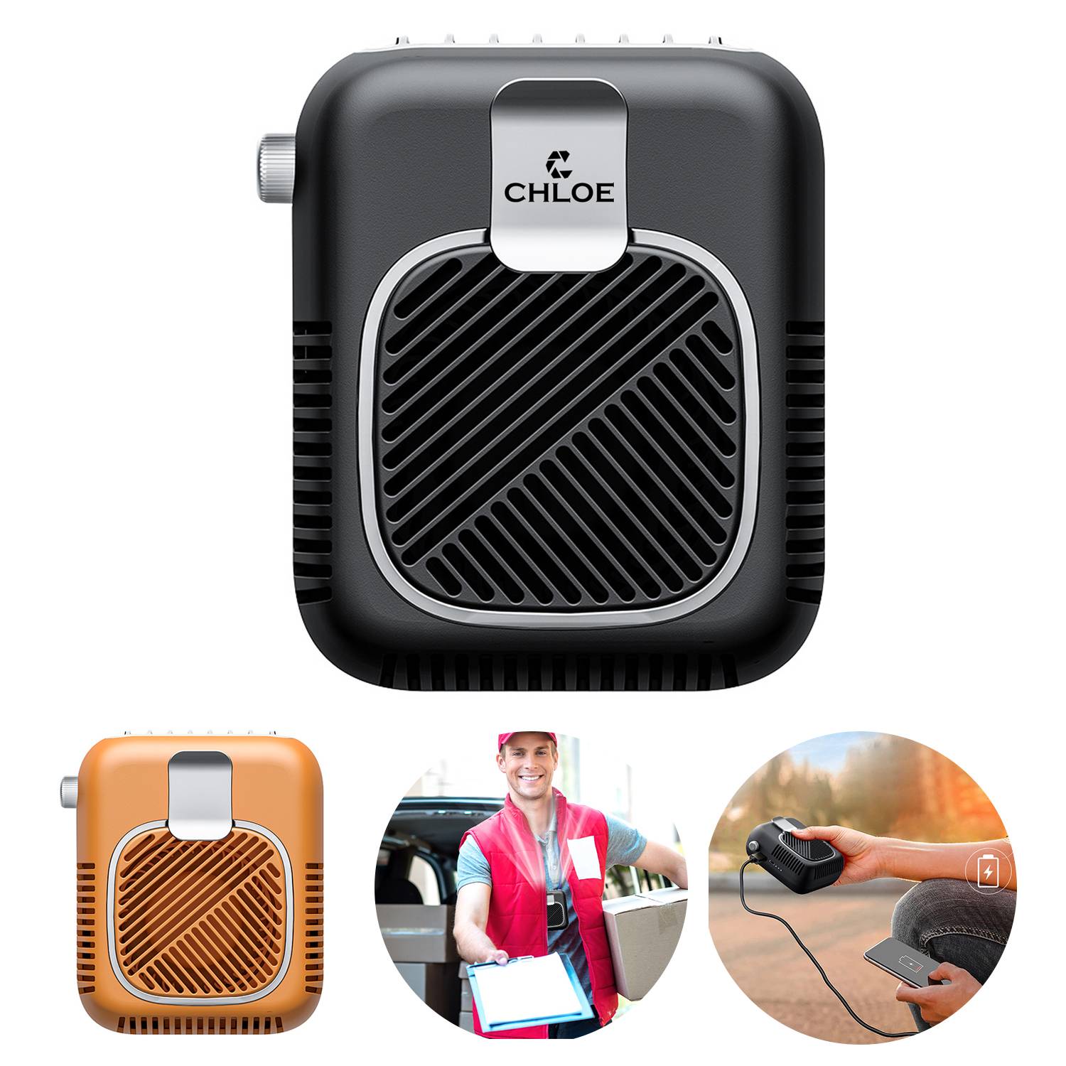 Desktop Outdoor Stroller Charging Bank Hanging Waist Fan 6