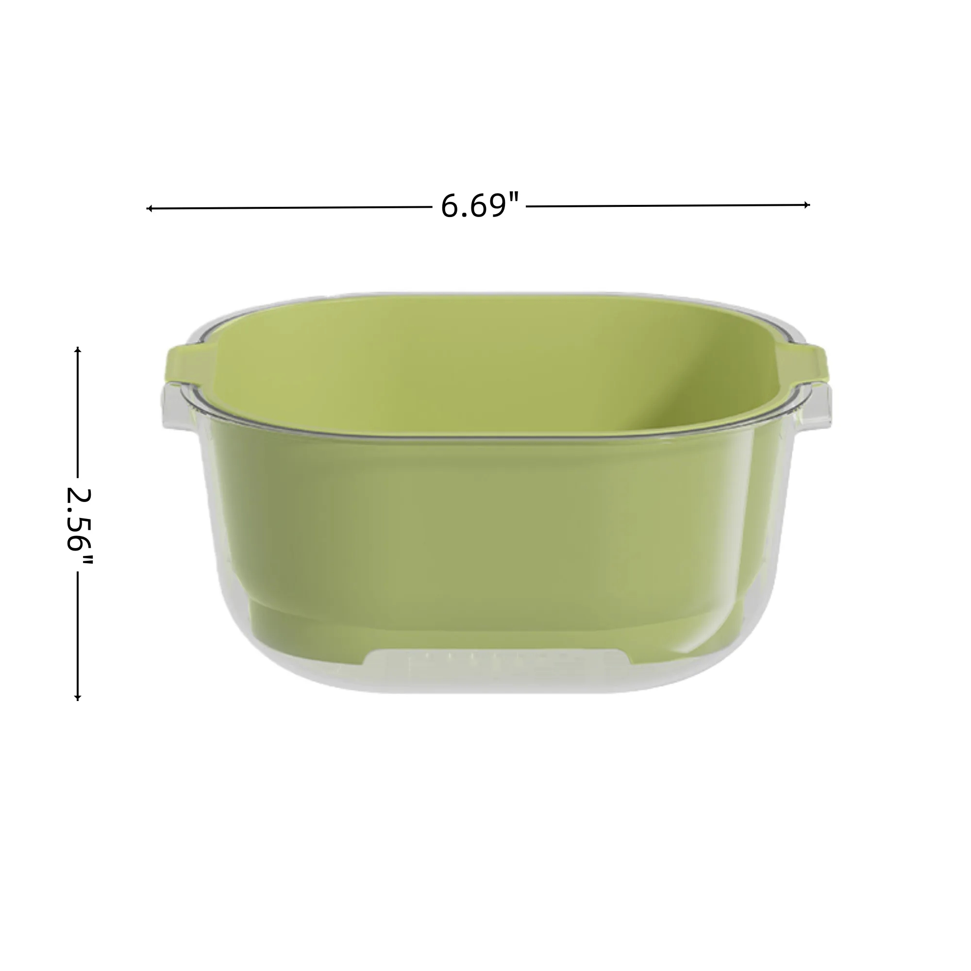 2 Layer PET Vegetable Fruit Washing Drain Basket For Washing 3