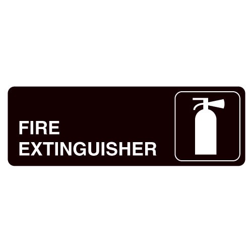 Fire Extinguisher Acrylic Facility Sign 9w x 3h