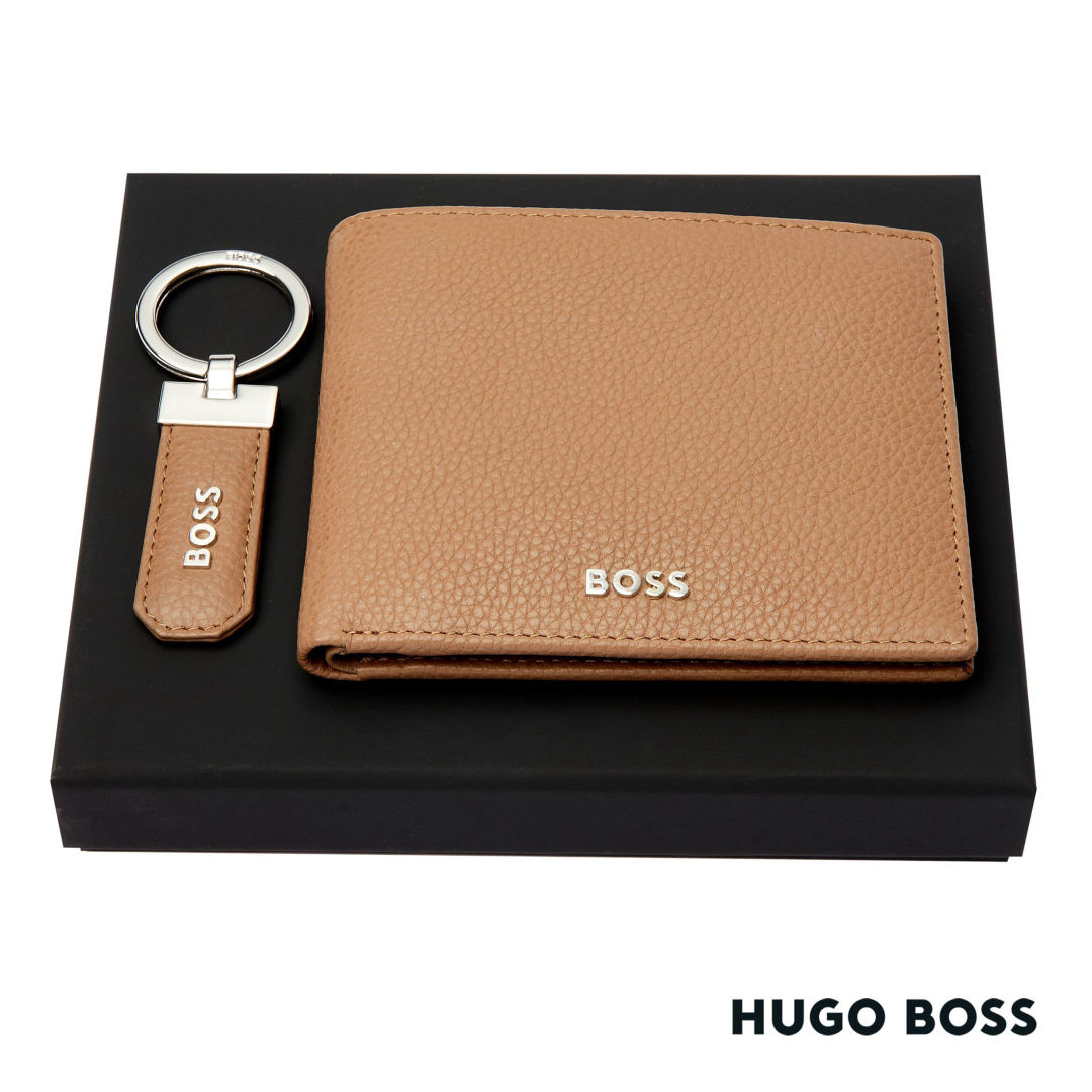 Hugo Boss® Classic Grained Key ring & Wallet Set 12