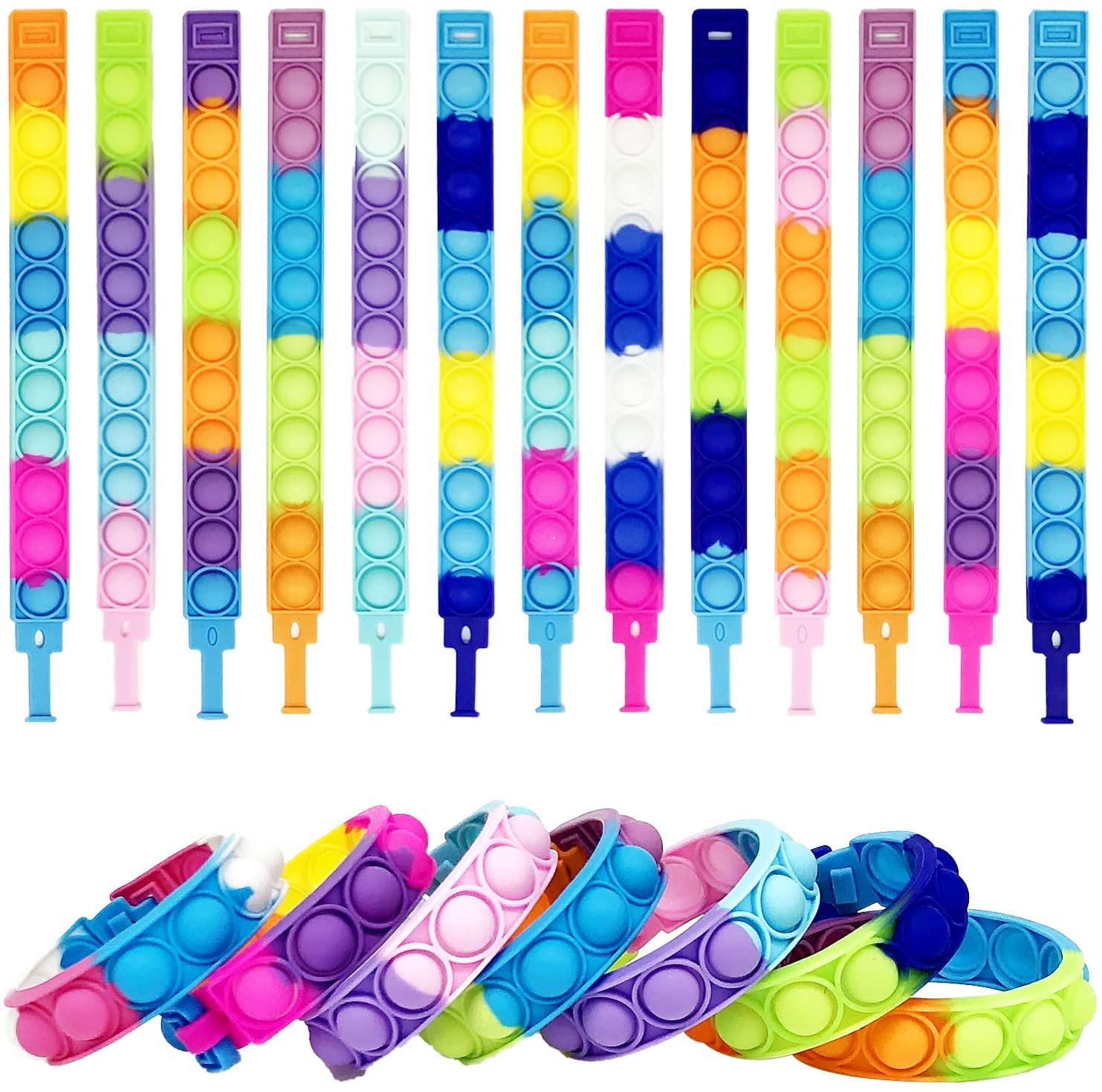 Tomoin Portable Pop Bracelet Wristband Fidget Toy / Buckle 8