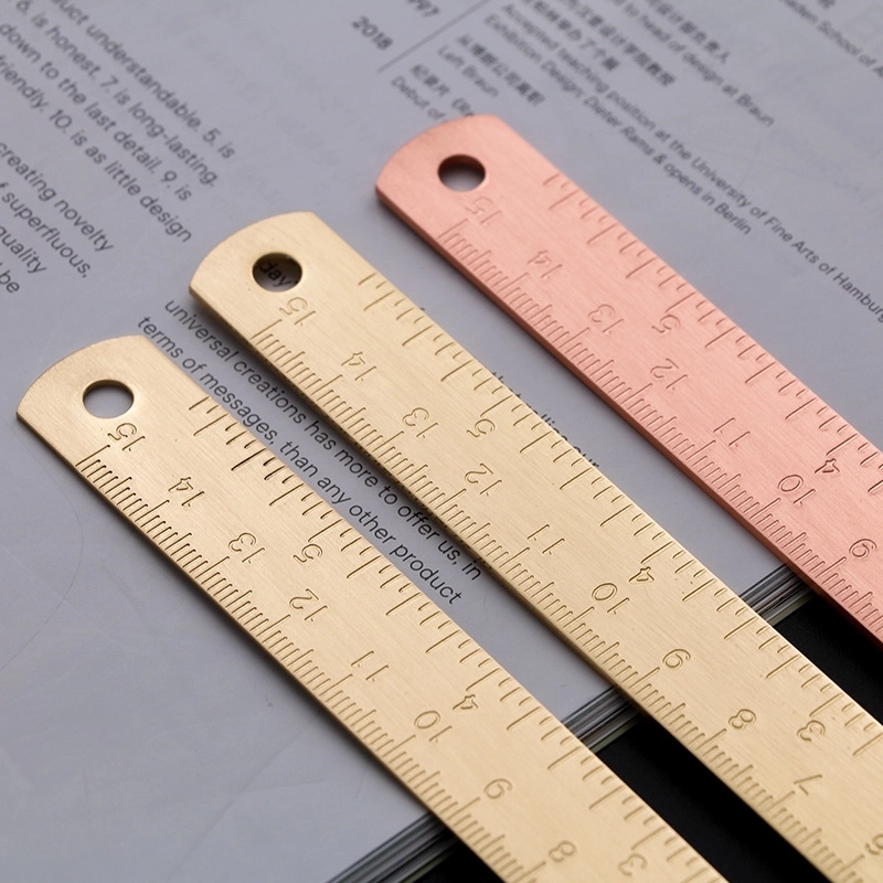 6 inches copper ruler, solid ruler bookmark 2