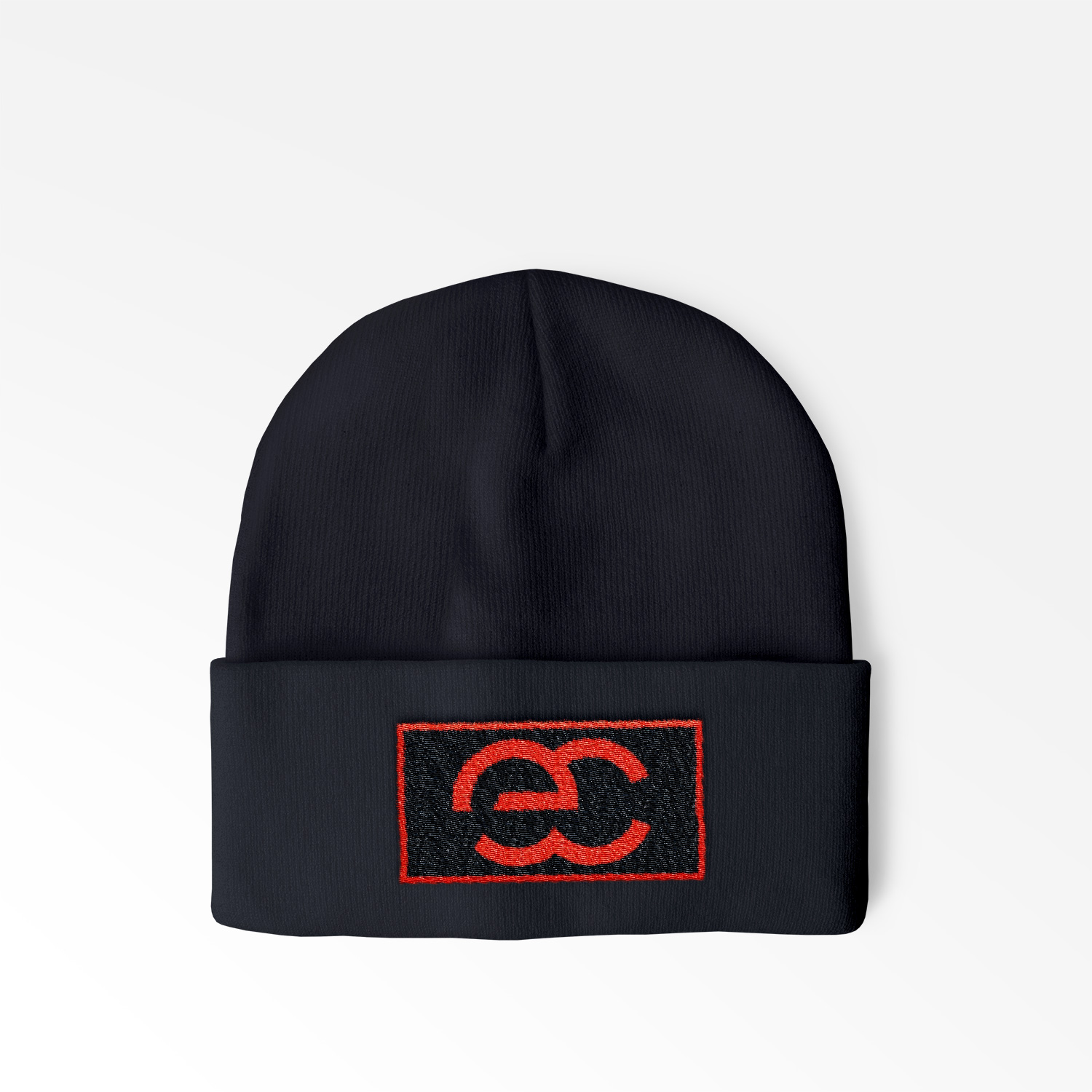 Cuffed Beanie with sewn on embroidered patch