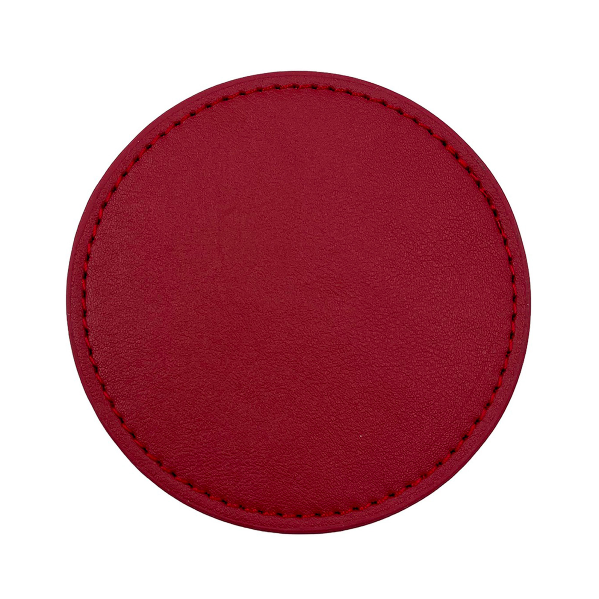 4 In PU Leather Round Coasters 11
