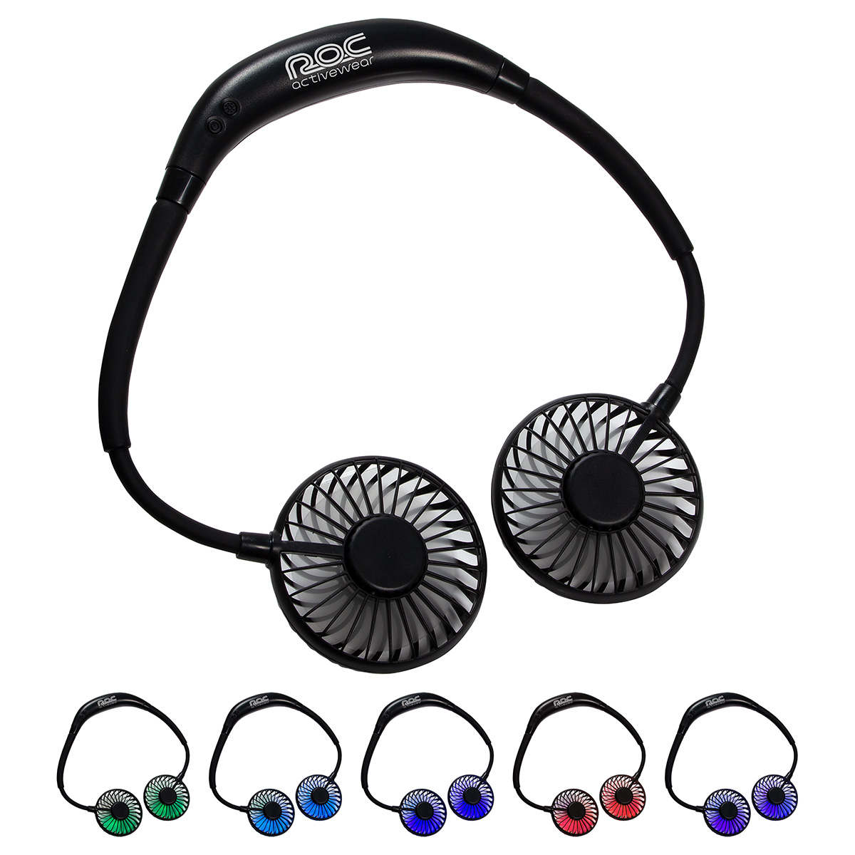 Dual Breeze Hands-Free Neck Fan with Mood Light 1