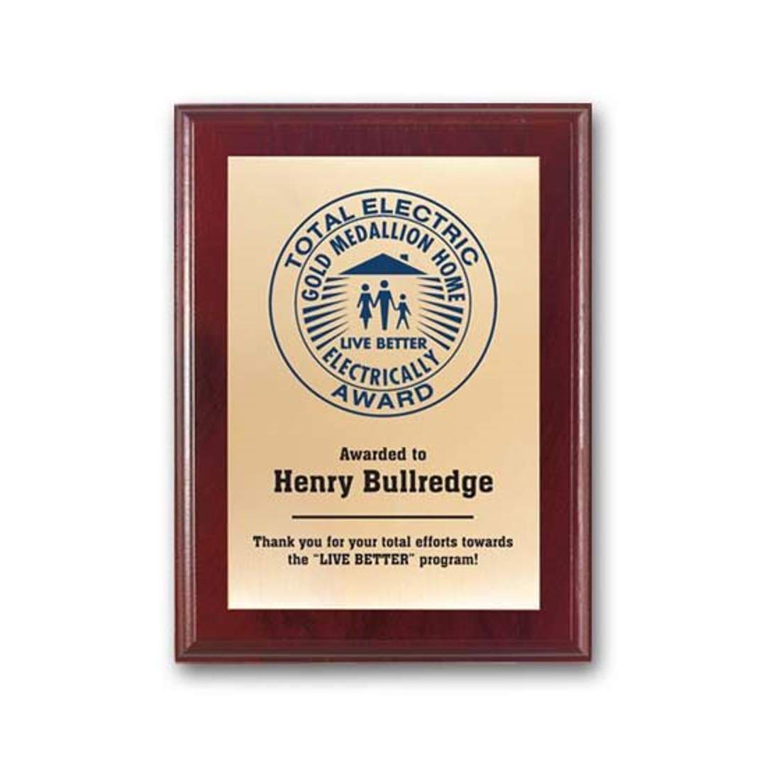 Screenprint Brass - Mahogany