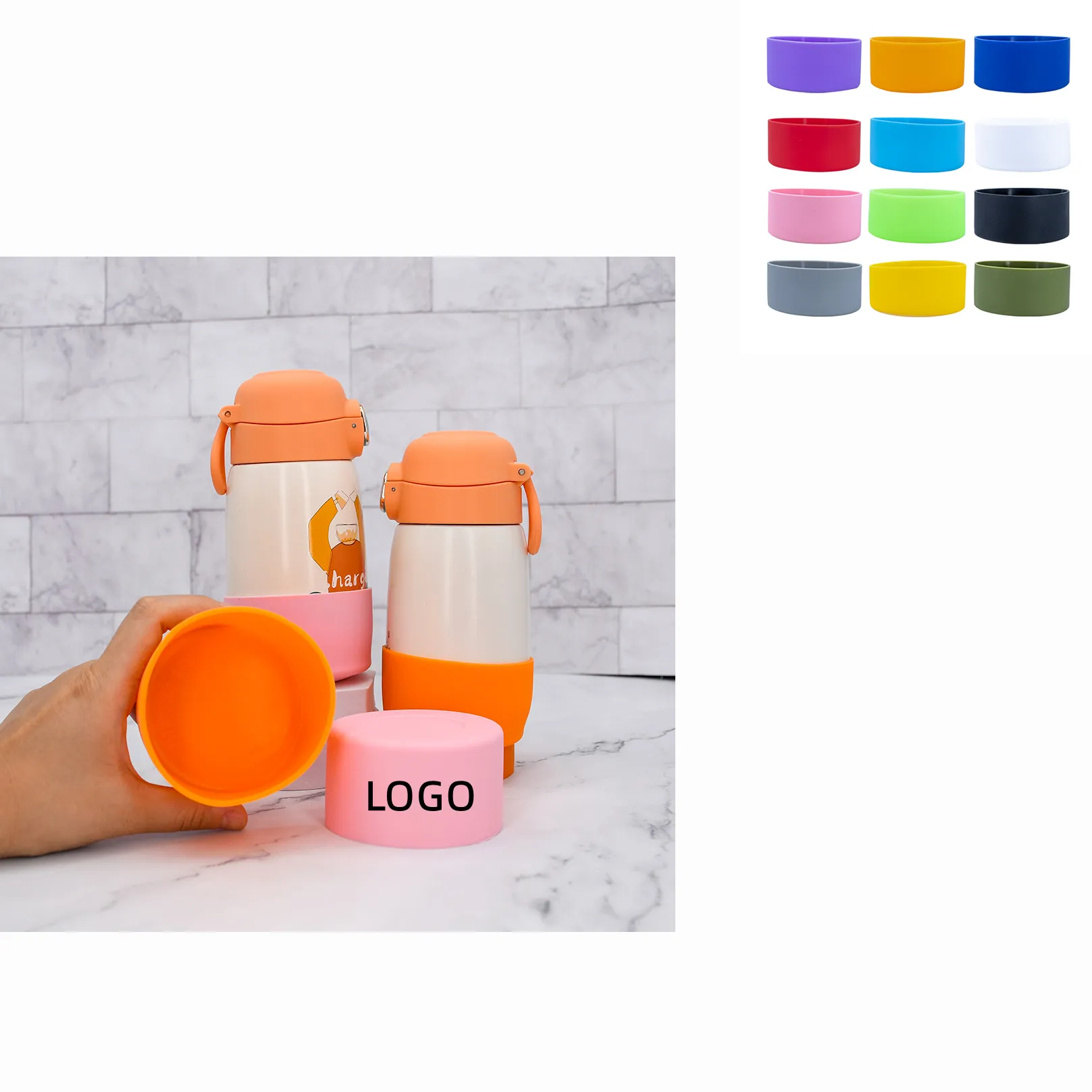 Silicone Insulation Cup Sleeve MOQ 100PCS 2