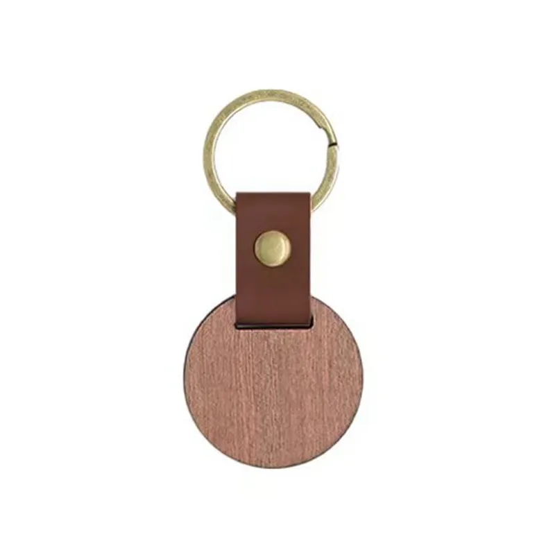 Woody Key Chain with PU Strap Split Ring 1