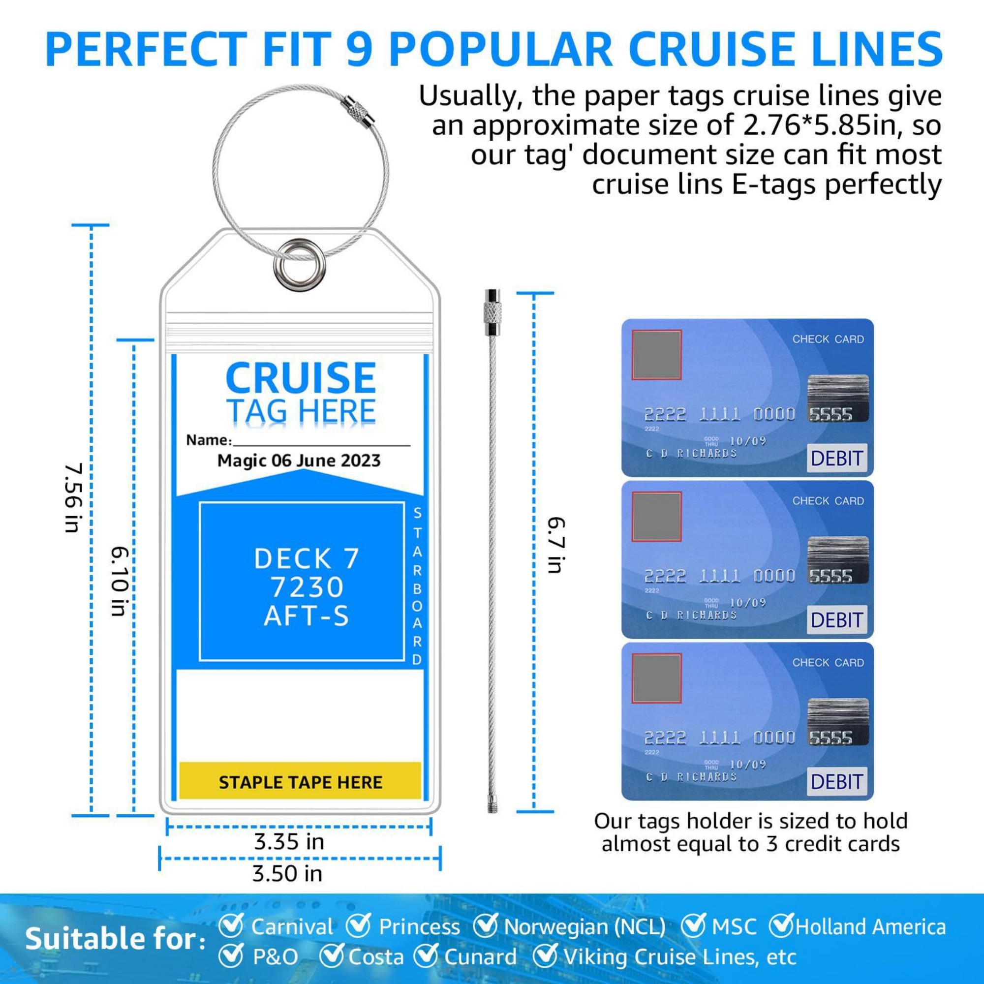 Vertical Clear Luggage Tag 6