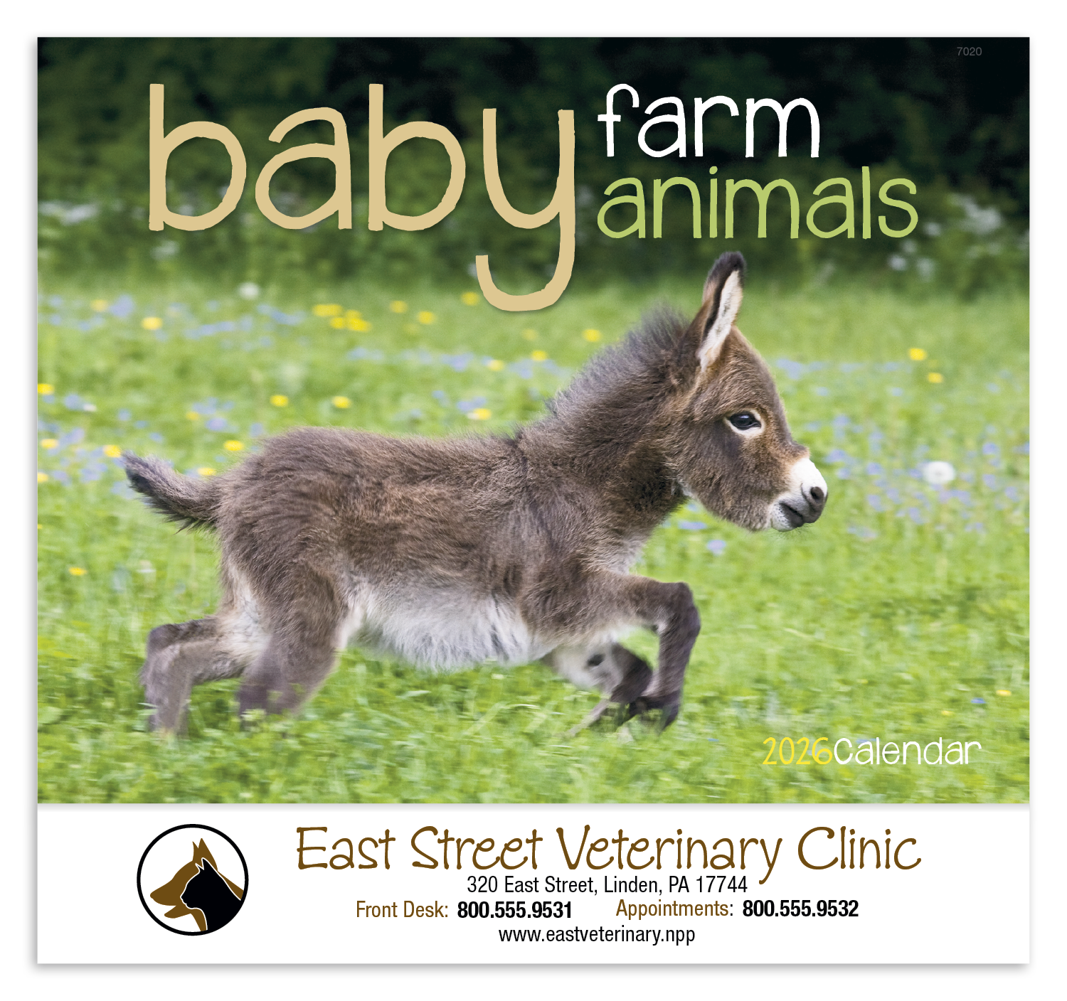 Good Value™ Baby Farm Animals - Stapled Calendar 30