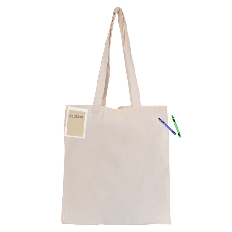 Colouring Calico Bag No Gusset, custom tote bag with logo imprint 5