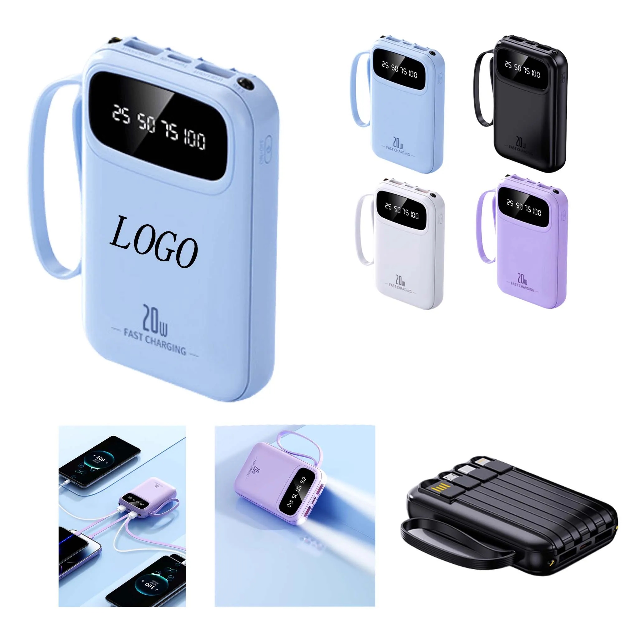 Full Color Compact 20000mAh Power Bank 2