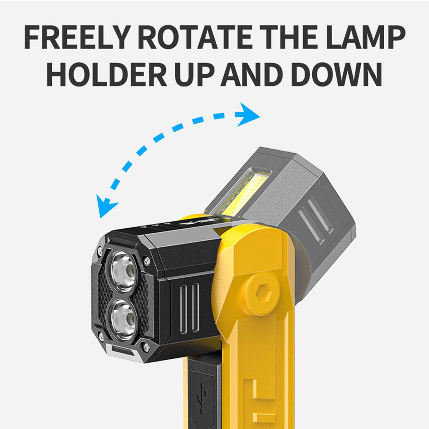 COB Adjustable Flashlight – Magnetic Base & Hanging Hook 11