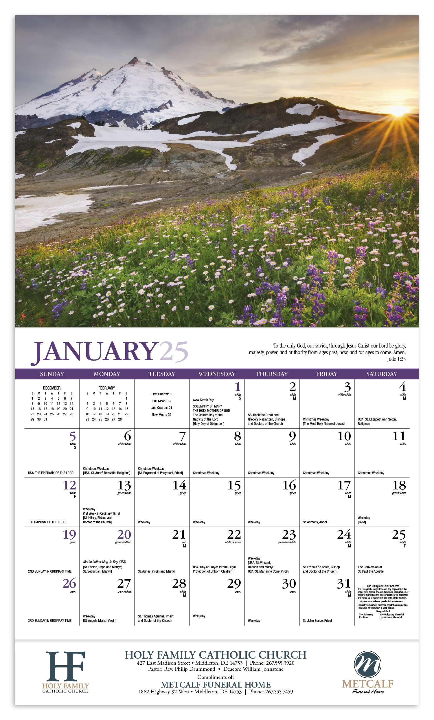 HotLine® Products Catholic Reflections Appointment Calendar - Stapled 28