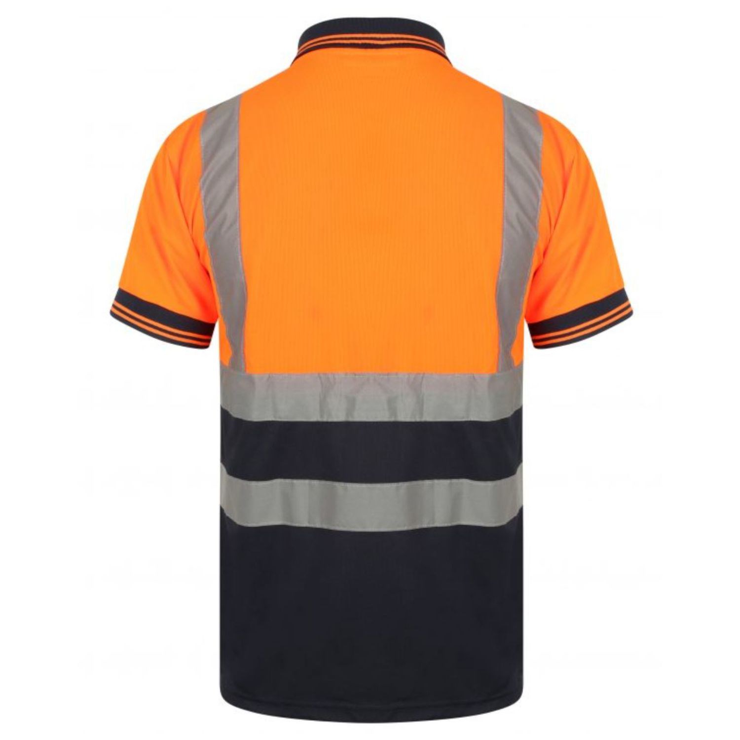 Recycled Class 2 Moist Wicking Color Block Reflective Safety Polo Shirt, custom uniform with logo imprint 2