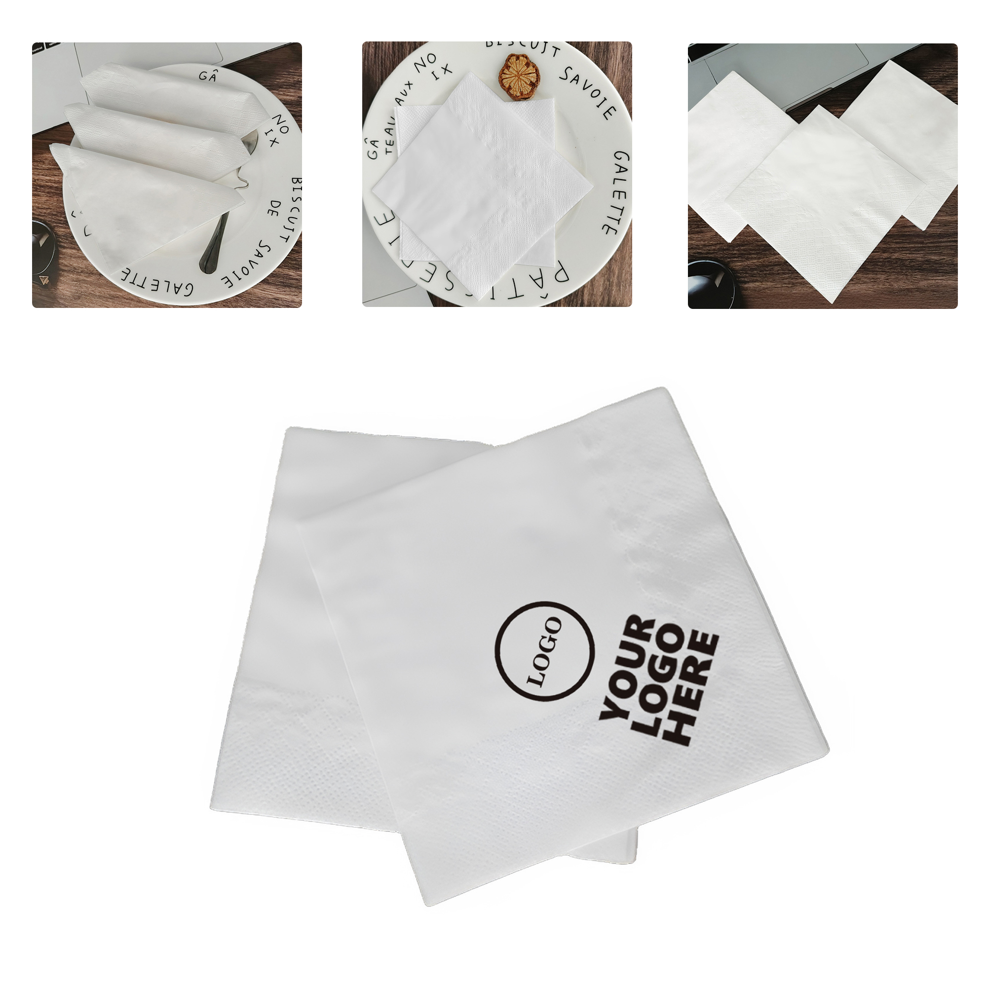 MOQ50 Custom Logo Printed Napkins For Events 2
