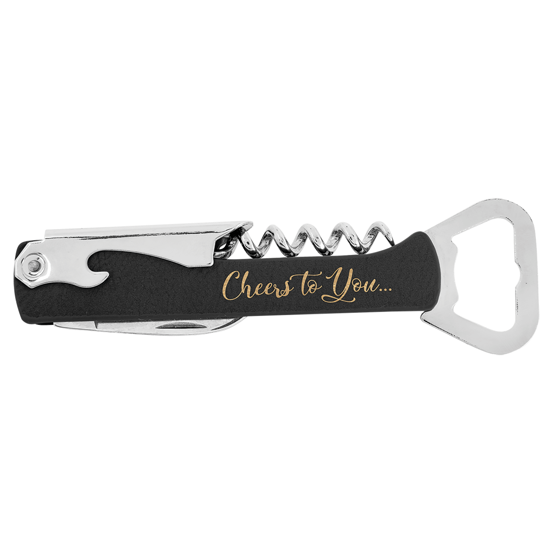 Laserable Leatherette Wine Bottle Opener 12