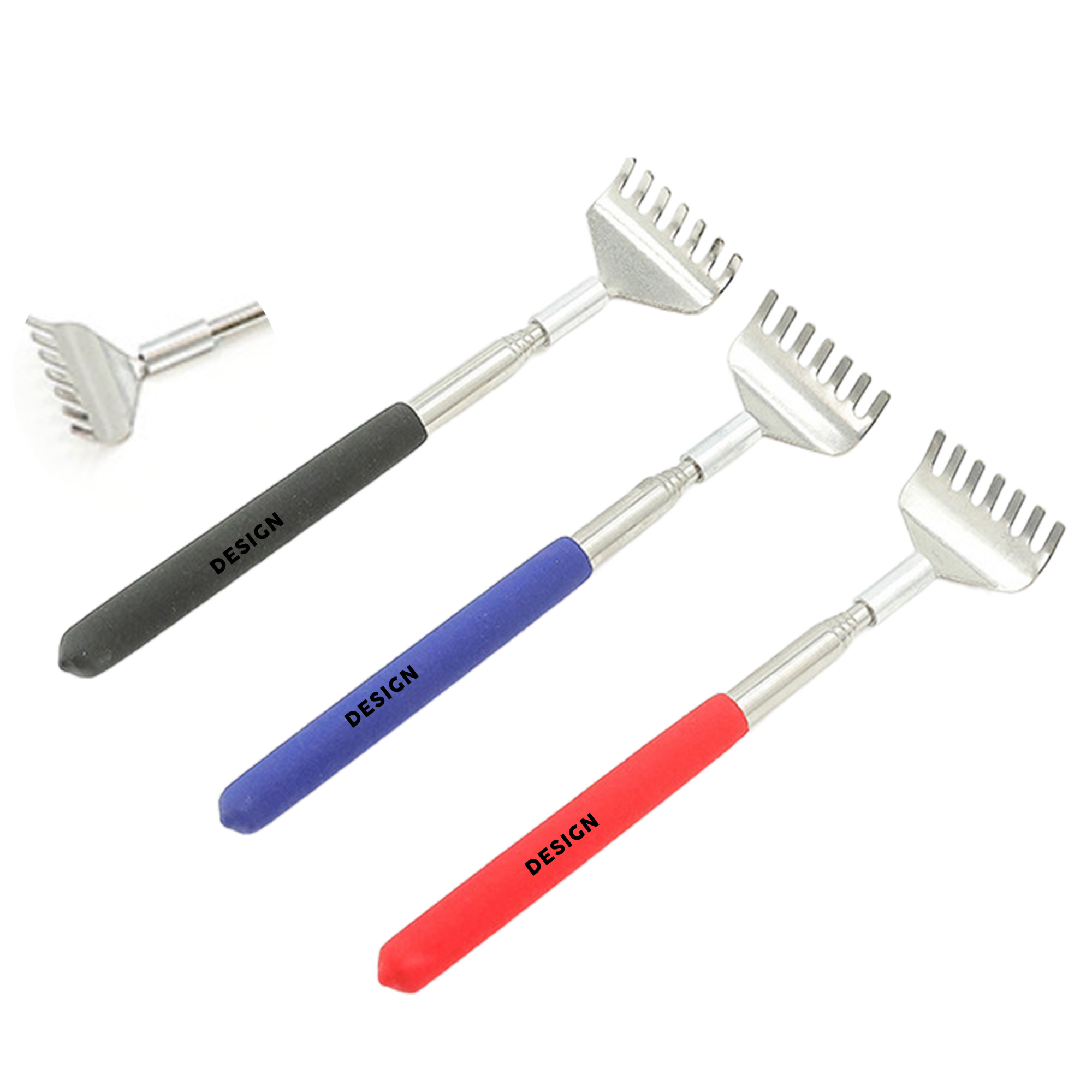 MOQ 50 Portable Retractable Stainless Steel Back Scratcher 1