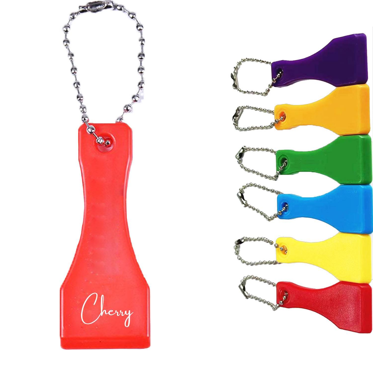 Plastic lottery scratch keychain 5