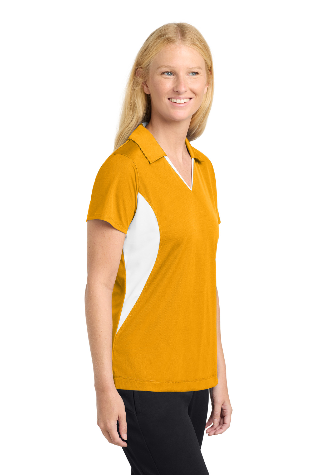 Sport-Tek Women's Side Blocked Micropique Sport-Wick Polo. LST655 41
