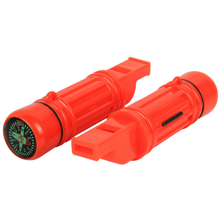 5-in-1 Compass Flint Lanyard Survival Whistle 2