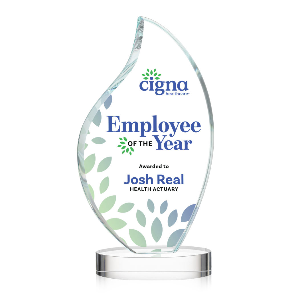 Odessy Flame VividPrint™ Award on Alberton Base - Clear 5