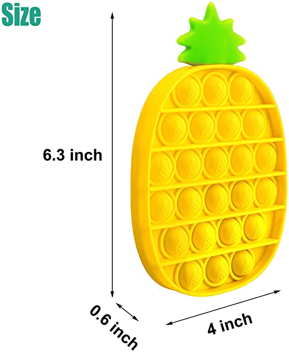 Pineapple Shape Bubble Push Popper Anxiety Relief Autism Toy Board 6