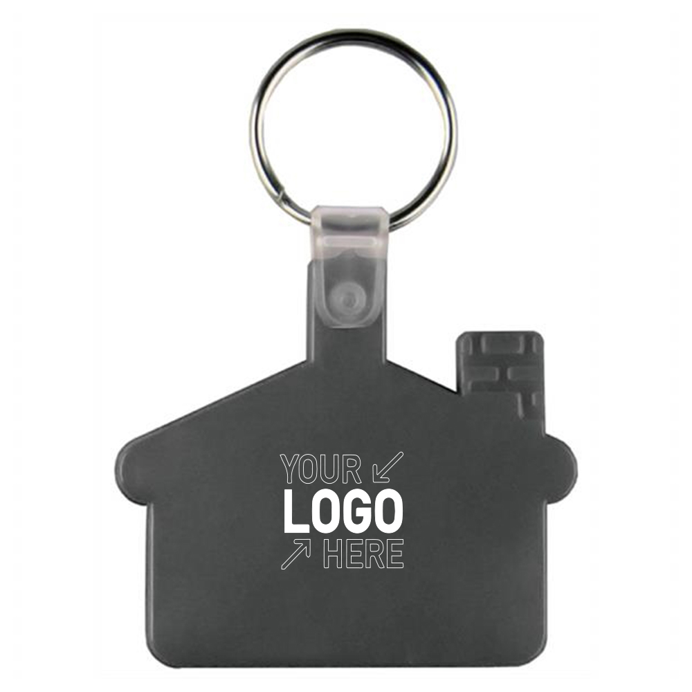 House Shape Soft Plastic Key Tag Printed with Your Logo 2