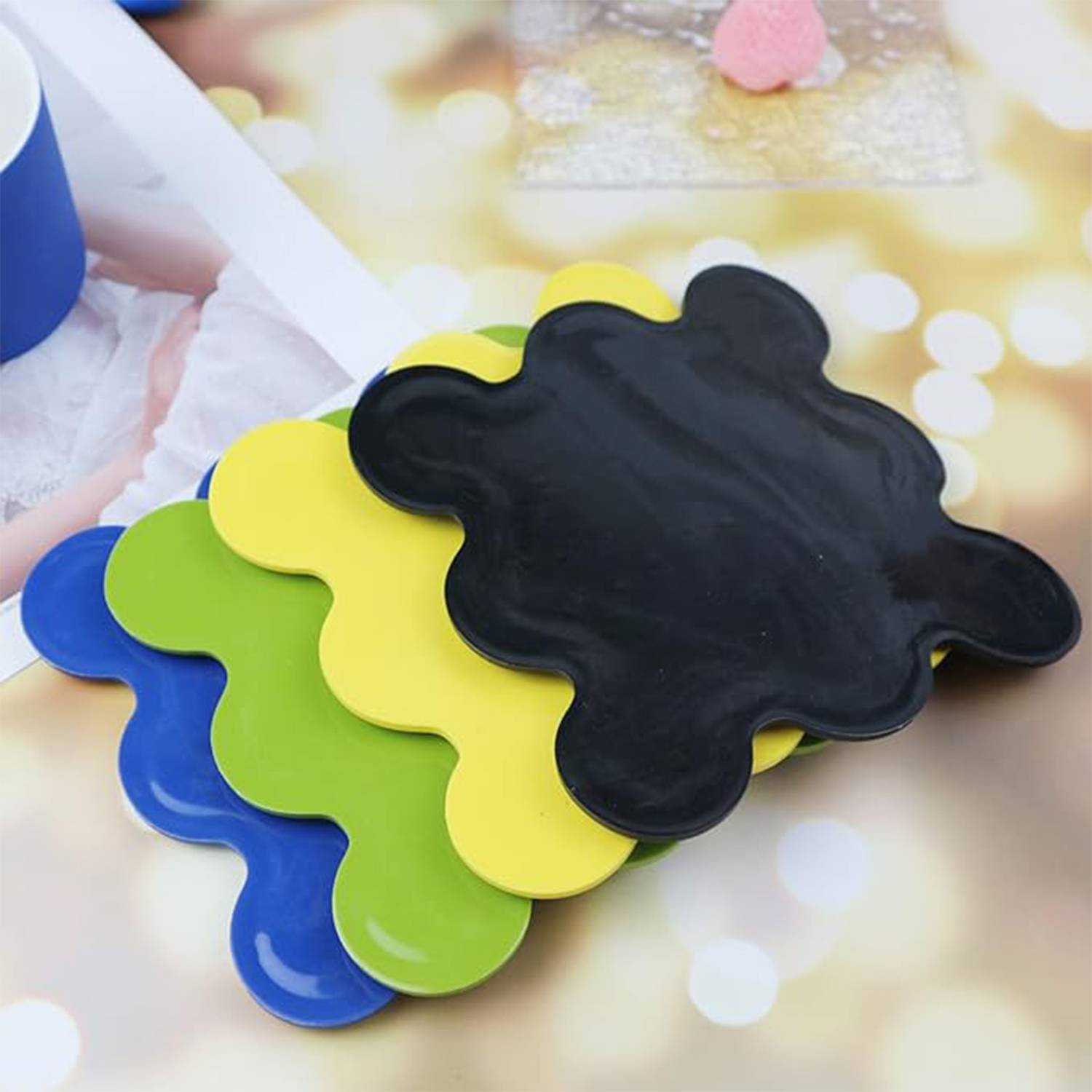 High temperature resistant thickened silicone coasters 7