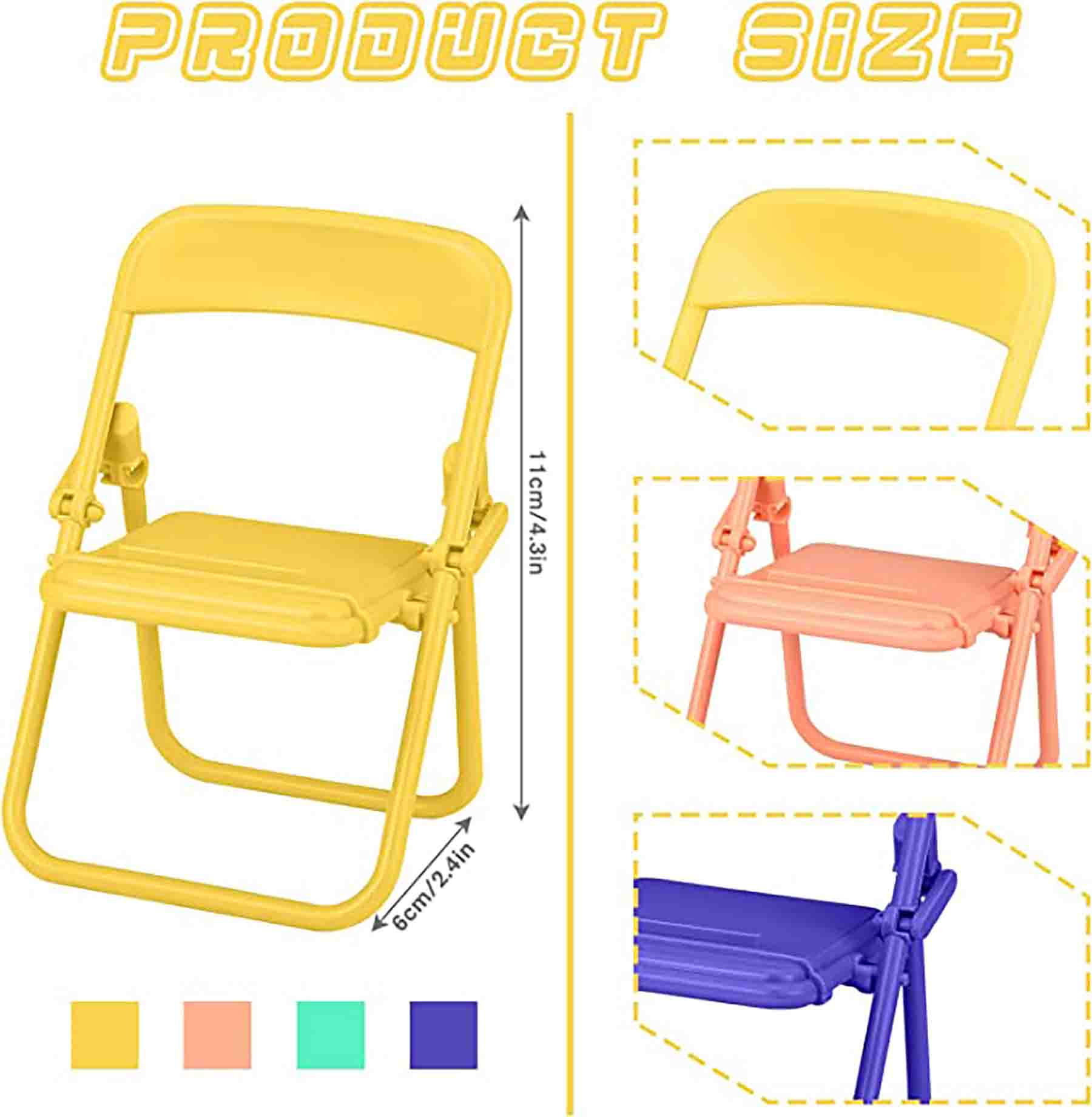 Mini Foldable Chair Phone Holder 15