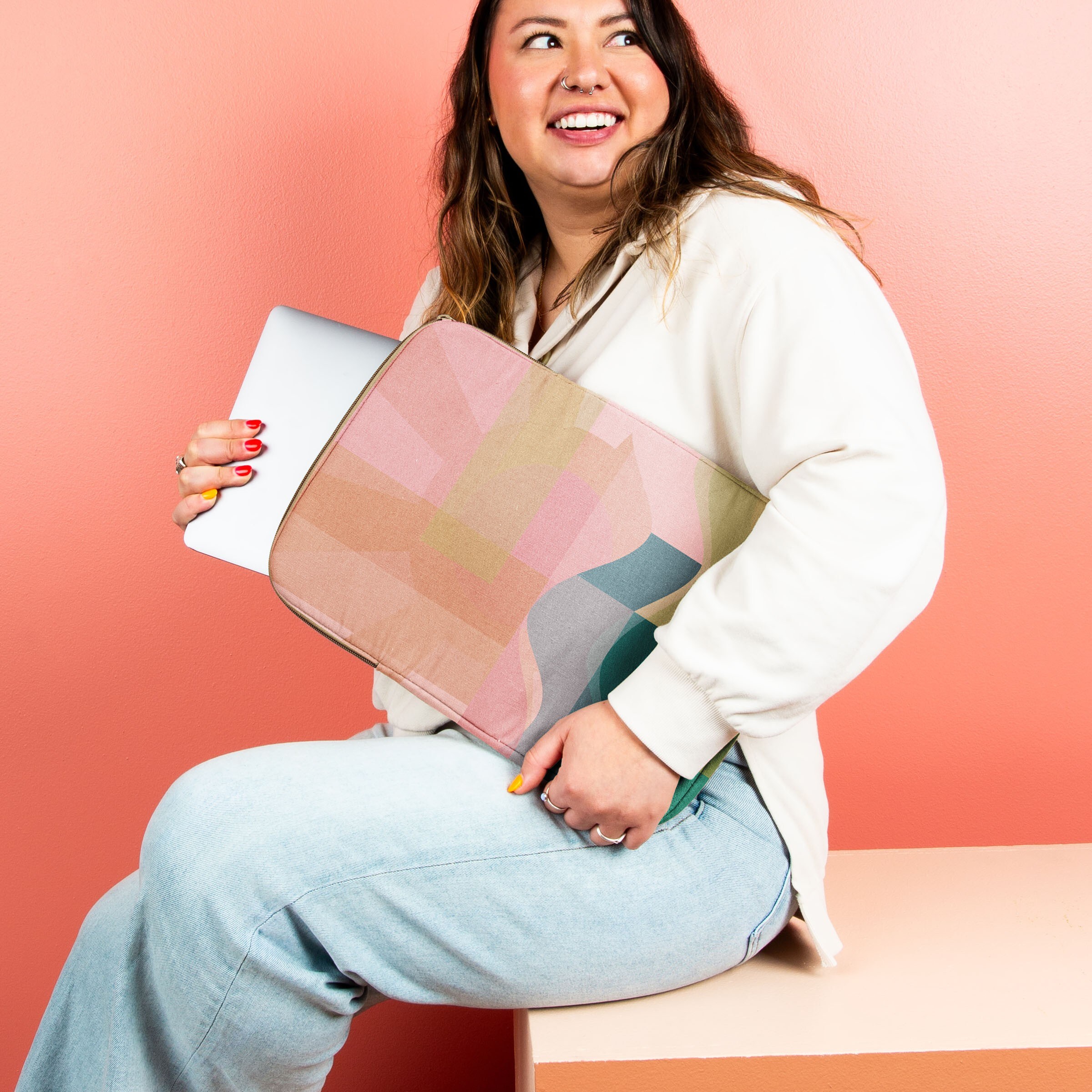 PORTRAIT LAPTOP SLEEVE - 4CP PIGMENT-DYED CANVAS - LARGE