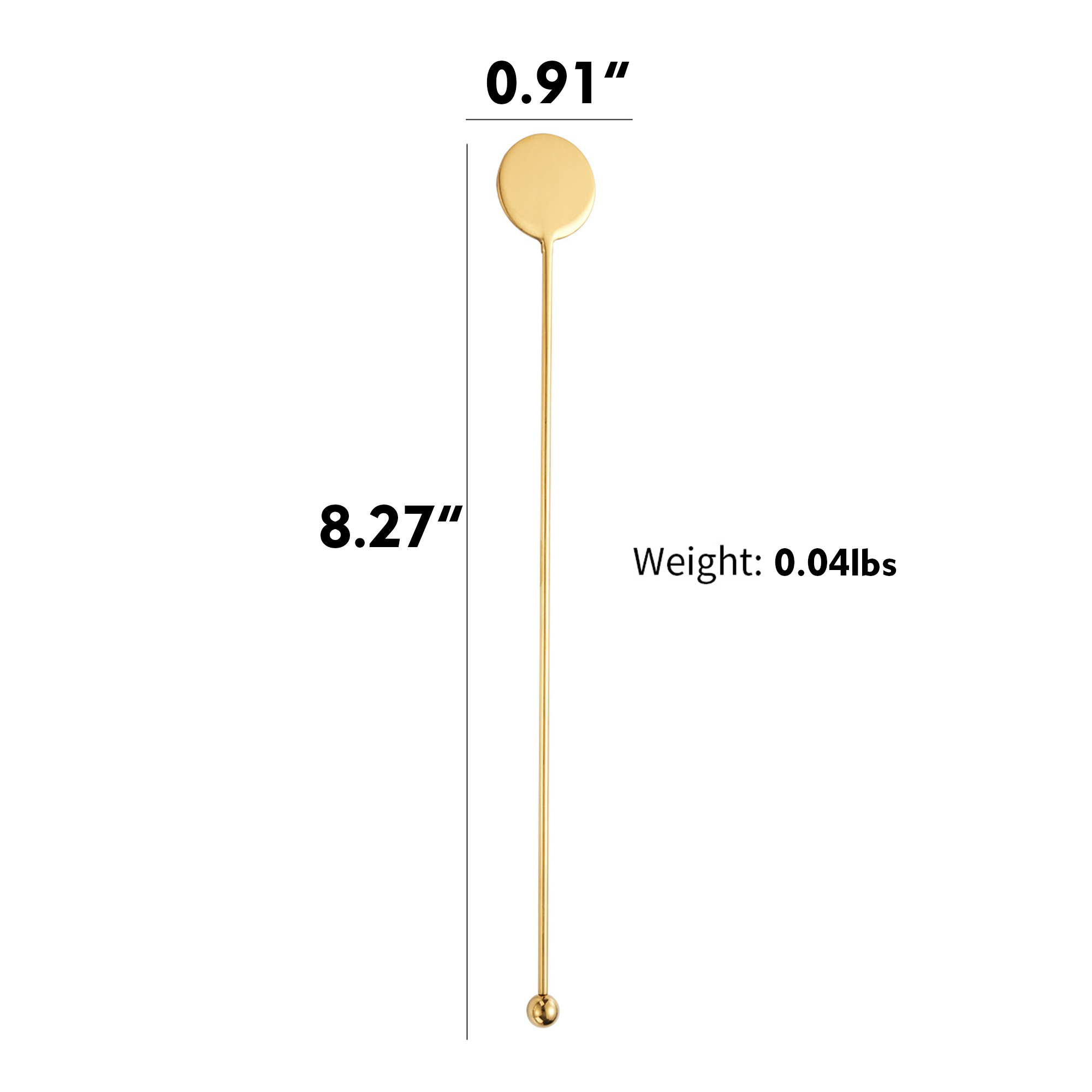 Sleek Metal Cocktail Mixing Stick 3