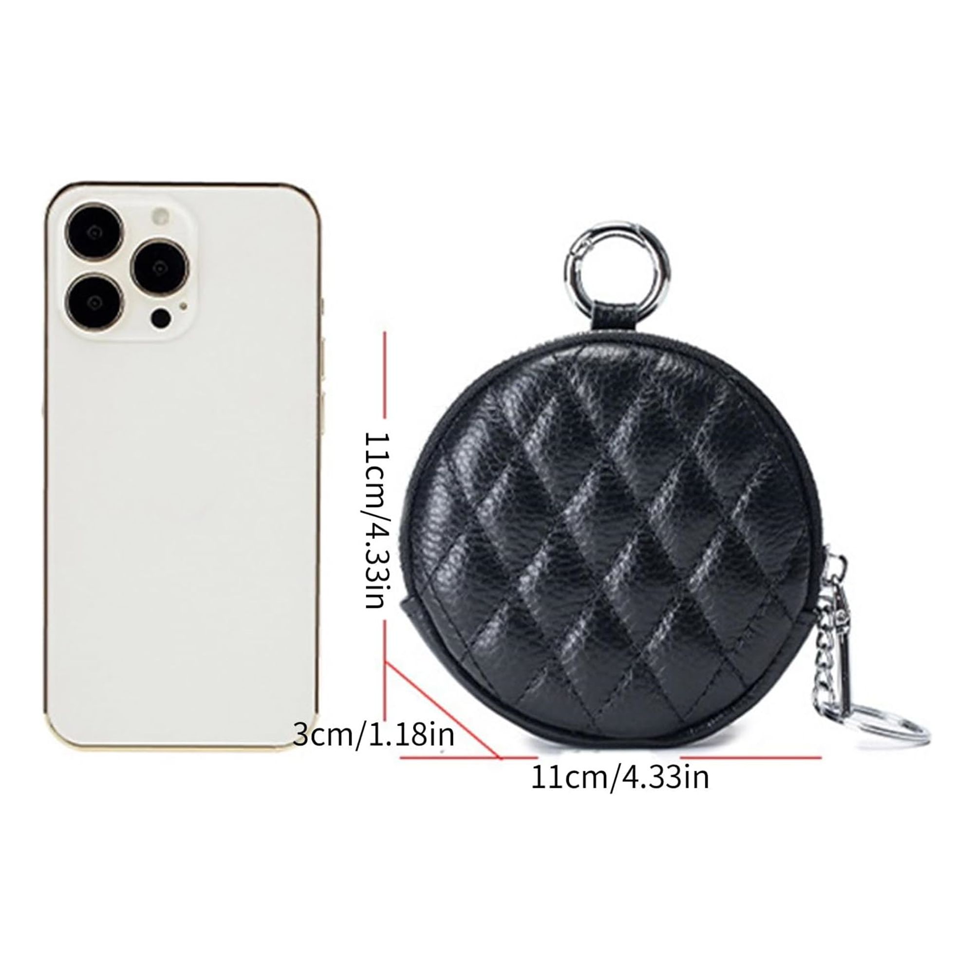 Round Coin Purse With Keychain 5