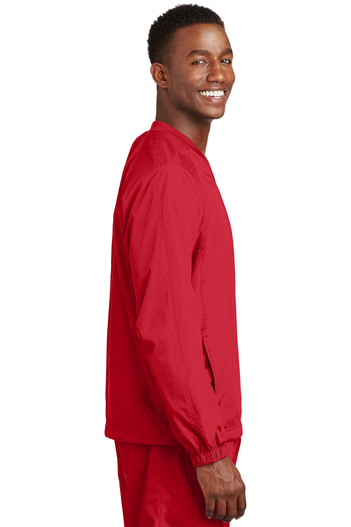 Sport-Tek V-Neck Raglan Wind Shirt. JST72 10