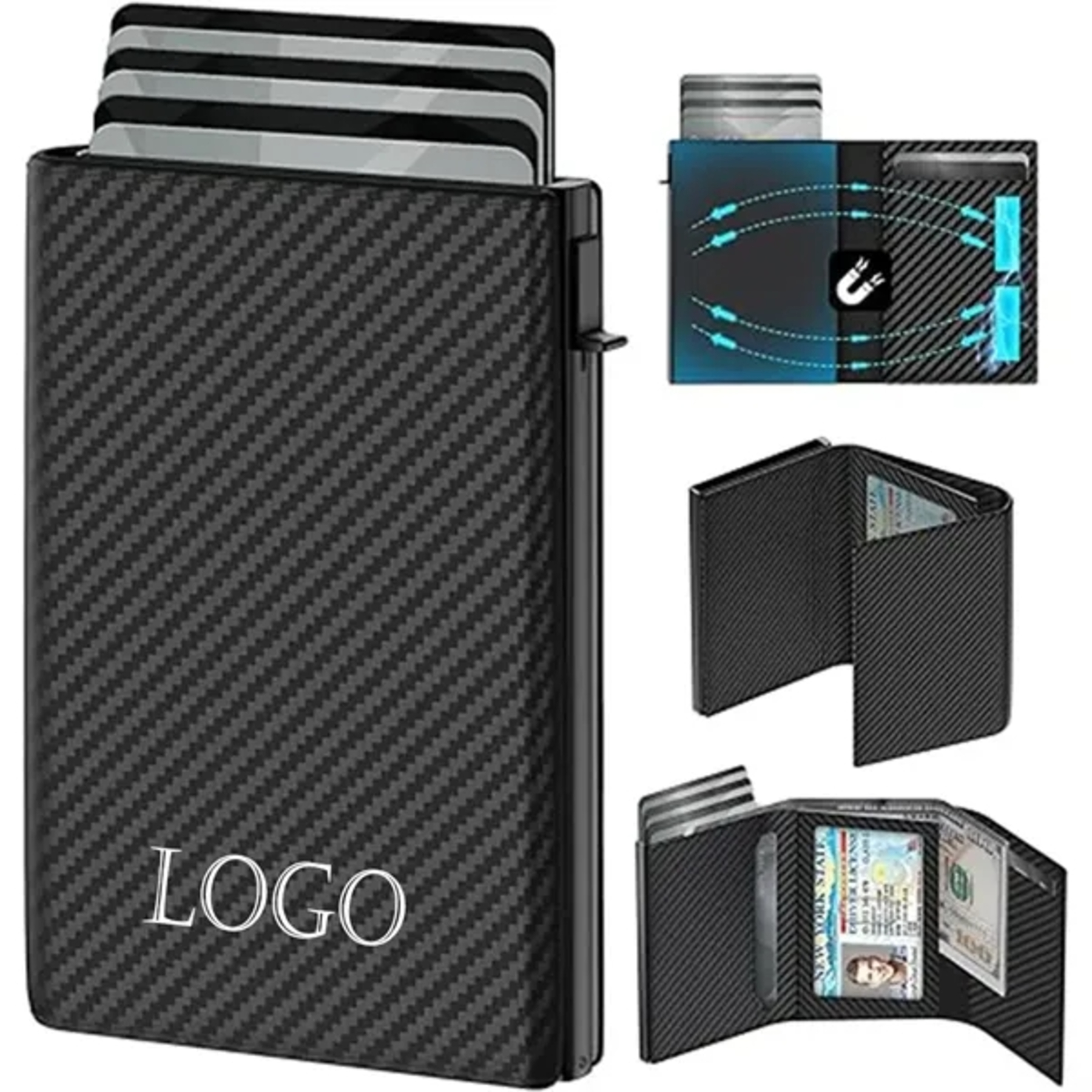 RFID Blocking Wallet Pop up Card Holder 2