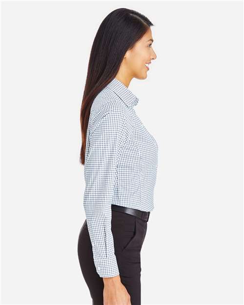 Women's CrownLux Performance® Micro Windowpane Woven Dress Shirt - DG540W 4