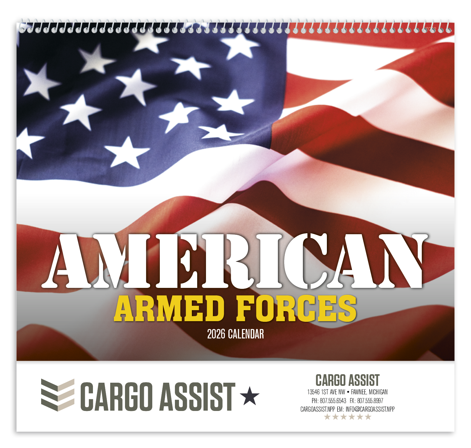 Good Value™ American Armed Forces - Spiral Calendar 20