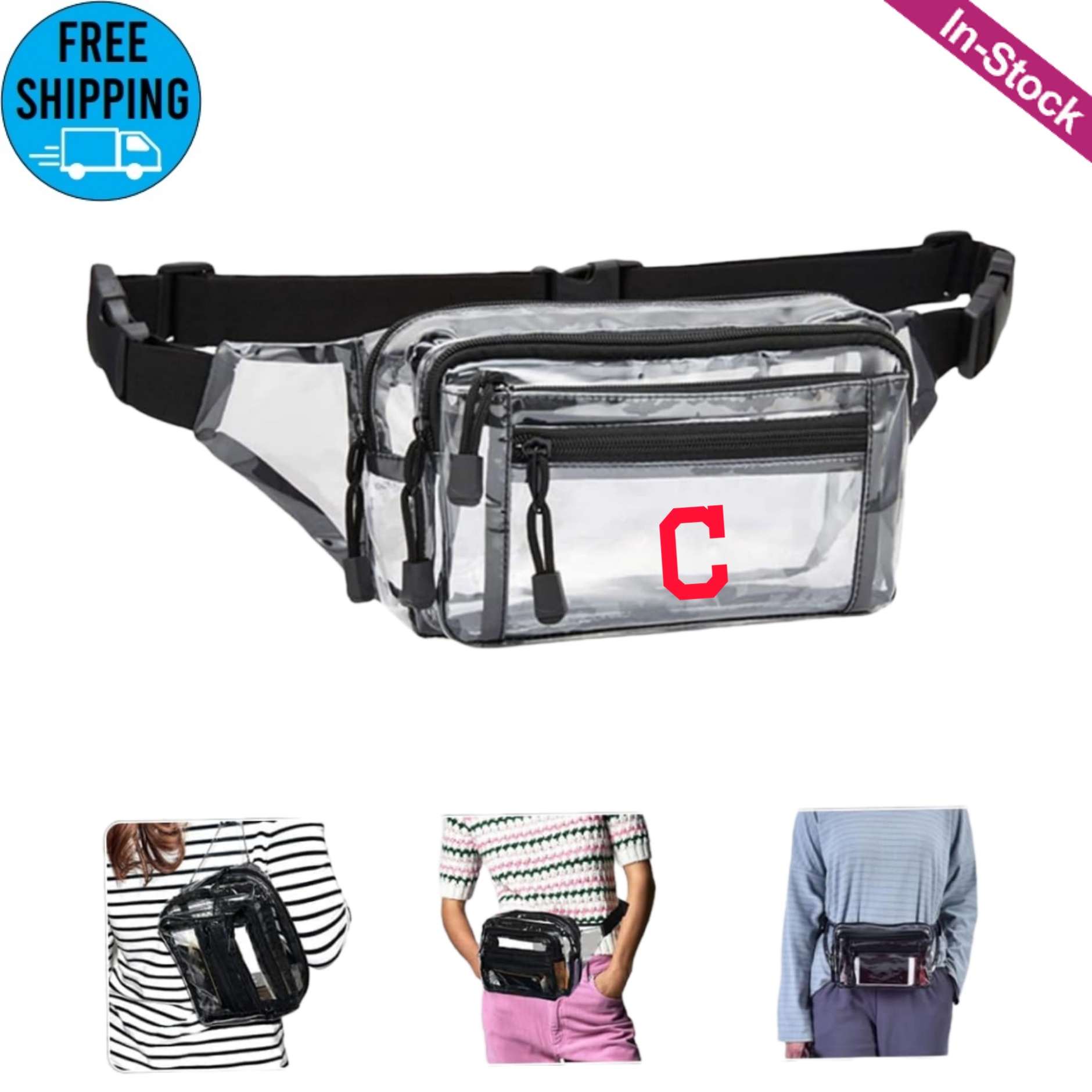 Stadium Approved Clear Fanny Pack Waterproof Chest Bag 6