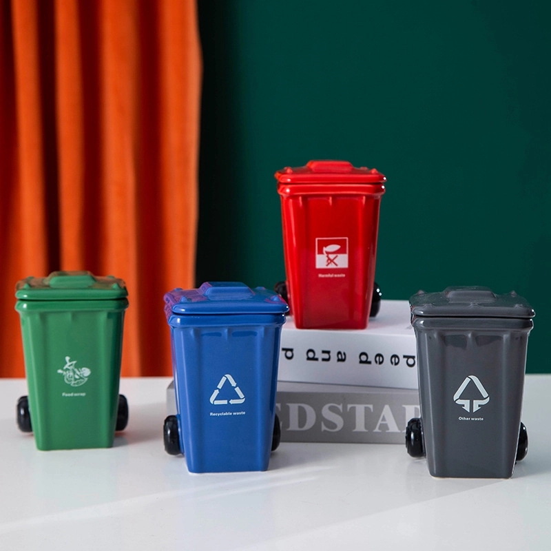 Custom 13.5 oz Ceramic Funny Trash Can Mug 7