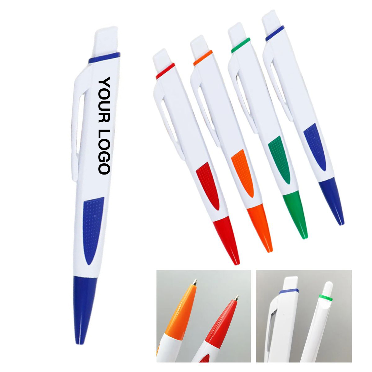 Click Action Ballpoint Pen with Rubber Grip 1
