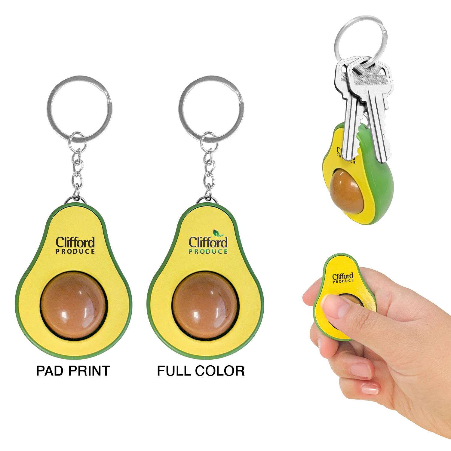 Avocado Fidget Keychain 2