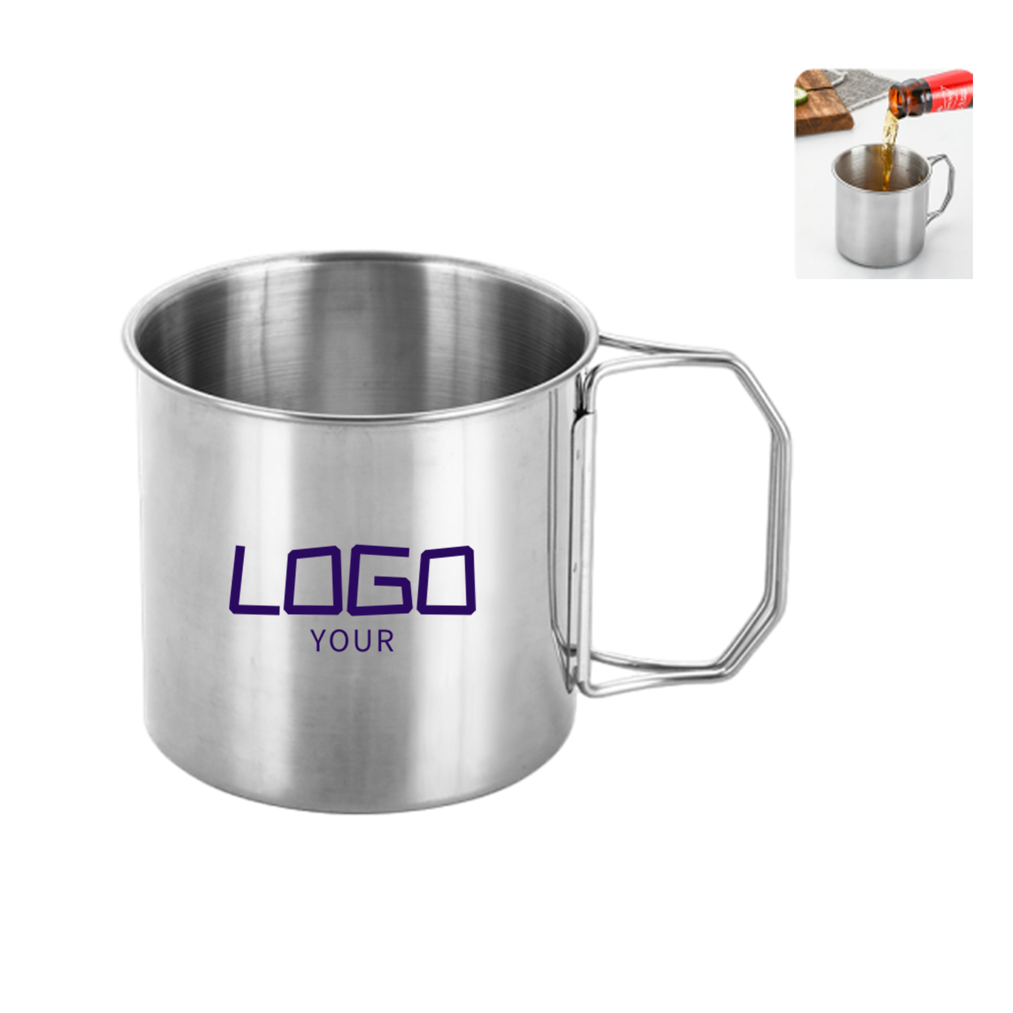 12oz Stainless Steel Folding Cup 3
