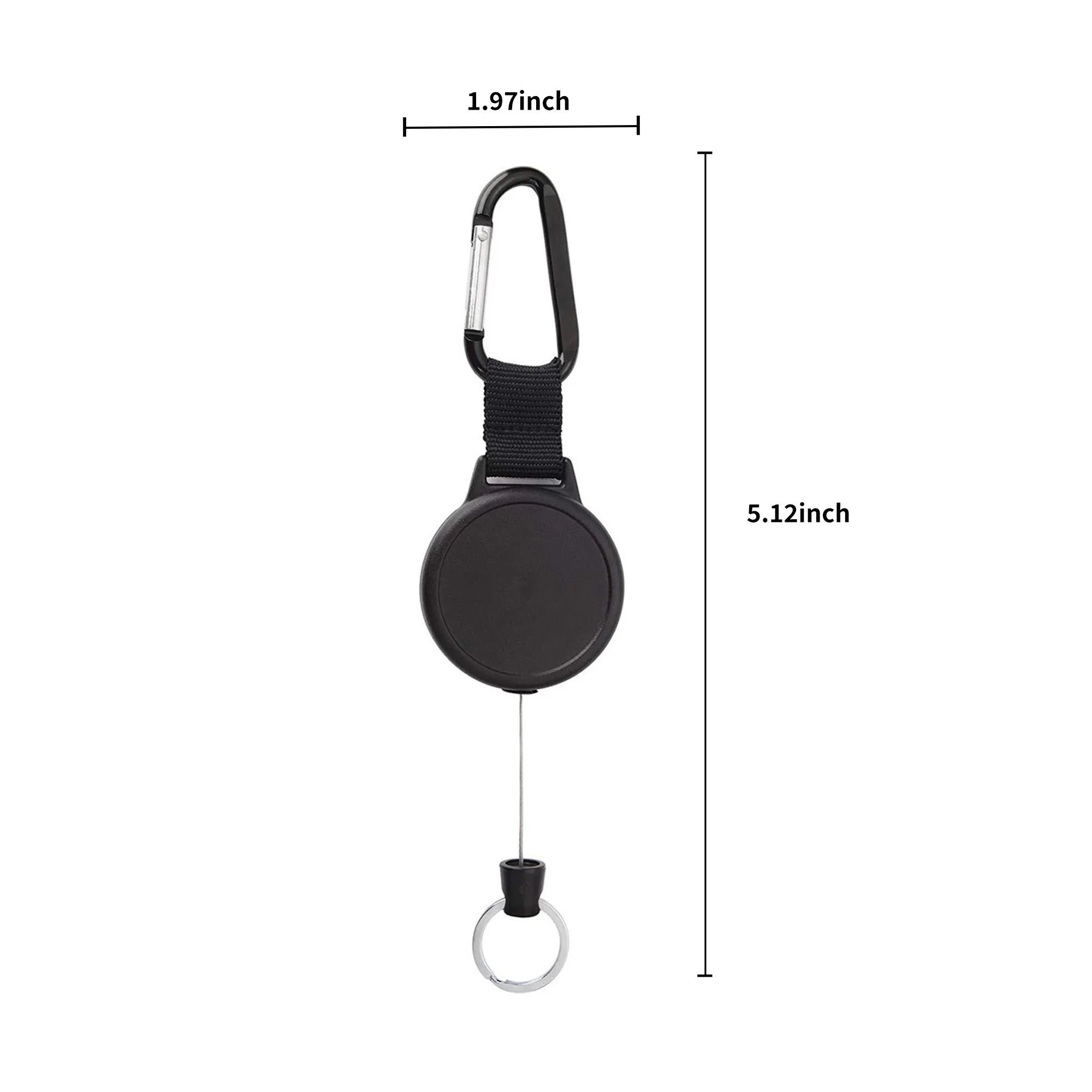 High-Elasticity Retractable Badge Clip with Keyring 4