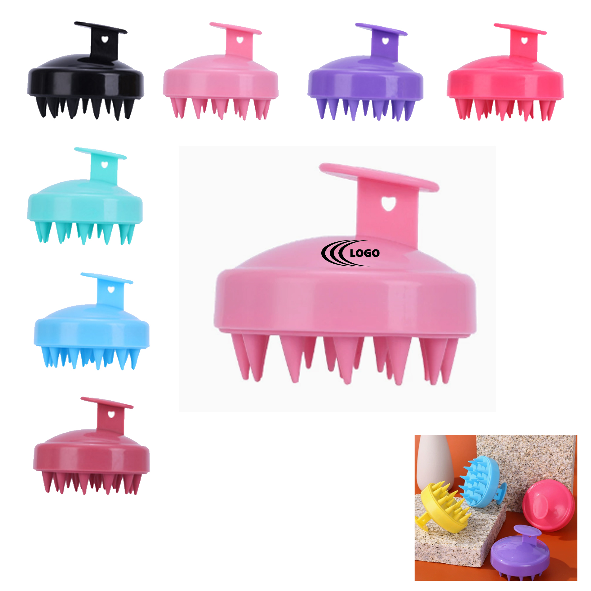 Hair Scalp Massager Silicone Hair Brush 2