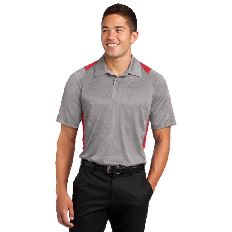 Sport-Tek Heather Colorblock Contender Polo. 9