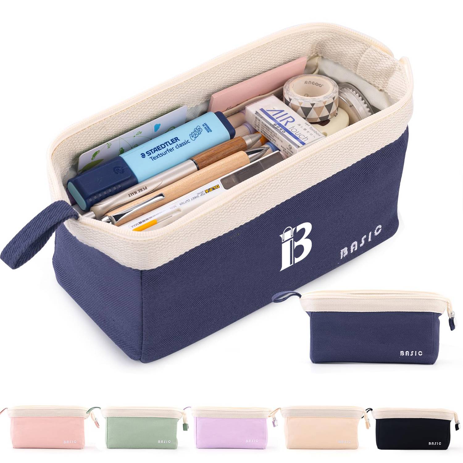 Big Capacity Pencil Pouch Portable Pen Bag School Supplies 3