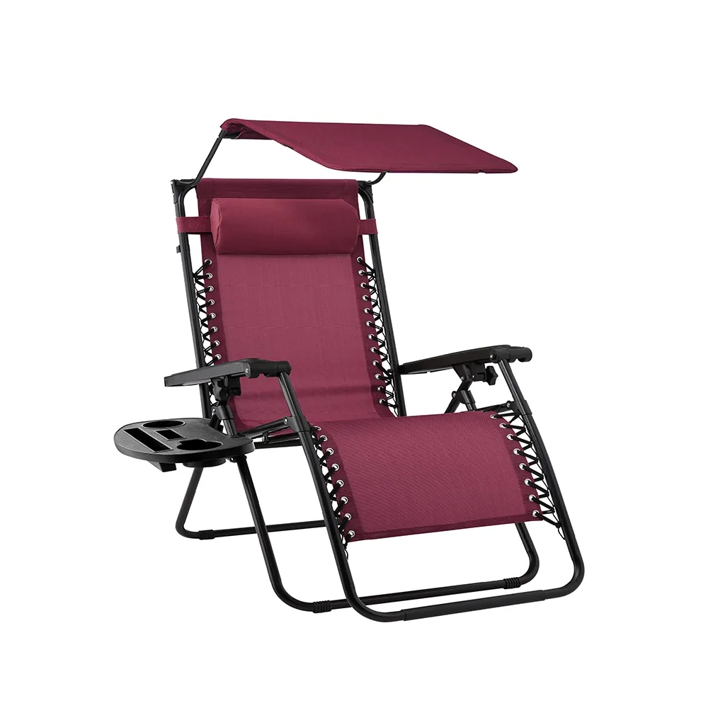 Foldable Zero Gravity Lounger with Canopy 9